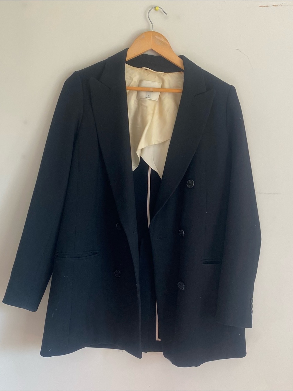 Aritzia Margaux Double-Breasted Black Blazer